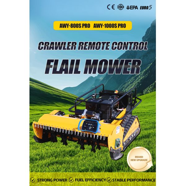 Smart RC Grass Cutter Gas Power Multi-Functional RC Mower Mow Mulch Clear, for Orchards, Solar, Gardens, Efficient All-Round