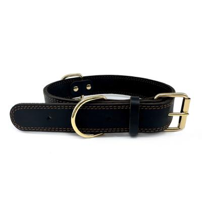 Collar de perro de cuero genuino duradero cómodo ajustable estilo clásico