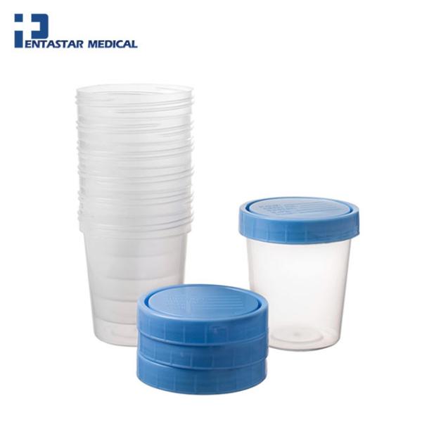 4OZ Plastic disposable medical lab specimen cup sample container urine cup specimen cups with screw on lids