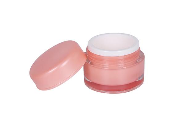 Acrílico redondo transparente 5g Mini recipientes cosméticos Od 32mm para embalagem de experimentação