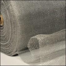 Crochet Weaving Stainless Steel Knitted Mesh , Demister Mesh Pad Irregular Hole