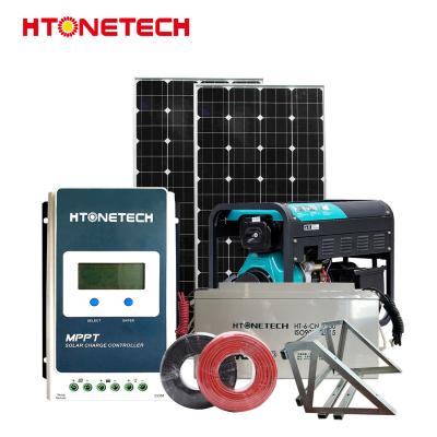 Htonetech Sistema de Energia Solar Off Grid Kit Completo China 30kw 40kw 89kw Painel Solar 500W Mono 20K7kw