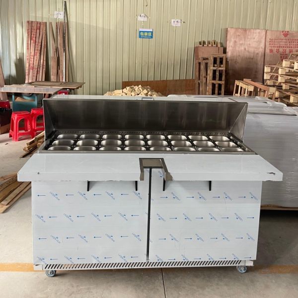Commercial Refrigerated Sandwich Prep Table Counter Top Salad Prep Table Refrigerator
