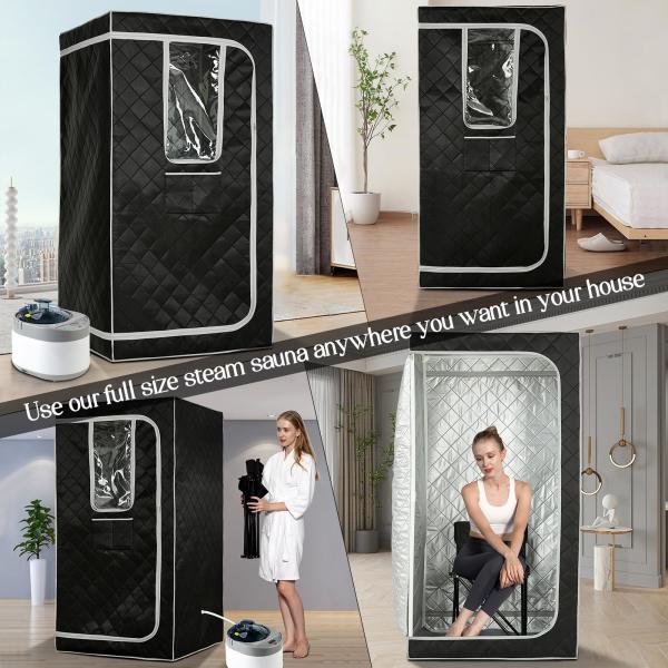 110-120V AC 60Hz Portable Steam Sauna With Transparent Windows And Waterproof Cloth