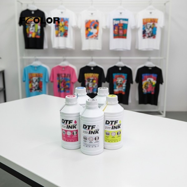 Fcolor 1000ML Wholesale DTF Pigment Ink for DTF Transfer Film & T-Shirt Printing