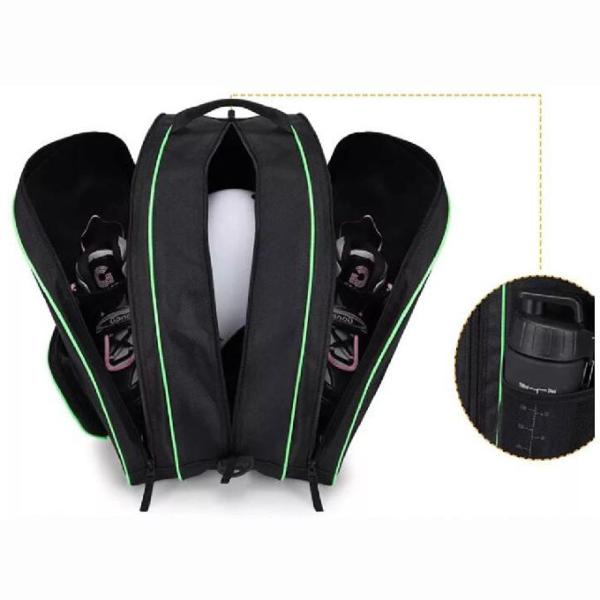 Встроенный квадрацикл коньков катается на коньках ботинки лыжи и спорт сумки рюкзака шлема на открытом воздухе