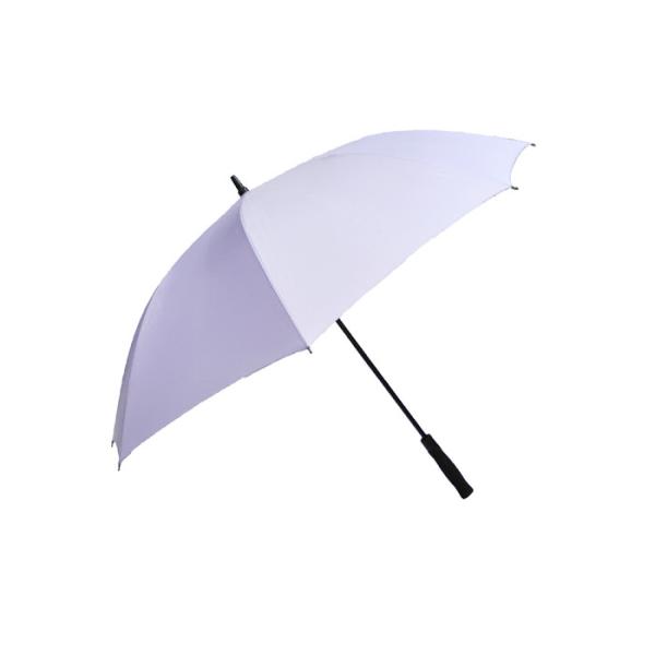 190T Pongee Double Canopy Fiberglass Windproof Golf Umbrella Straight Oversize