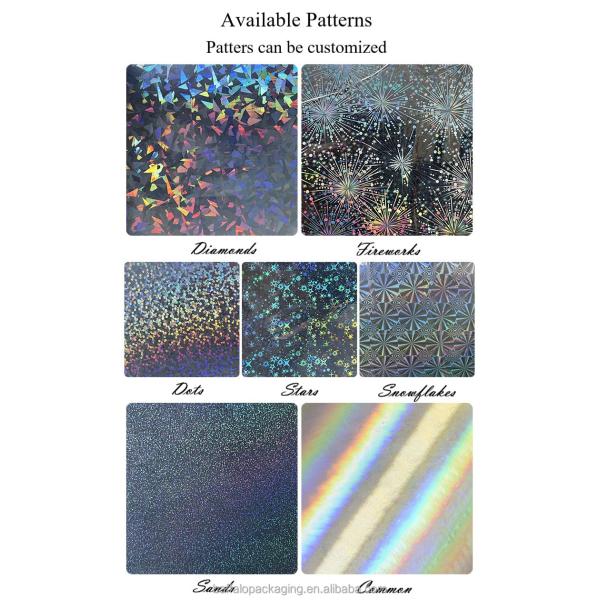 28 Microns Glitter BOPP Holograph Fluorographic Hot Lamination Film Glossy Roll