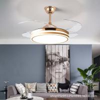Wholesale factory Crystal Chandelier Ceiling Fan 52 Inch Bluetooth Mute Ceiling Fan Remote Control