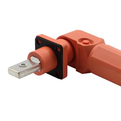DC High Voltage Energy Storage Connectors PVC Insulation Material Orange Color