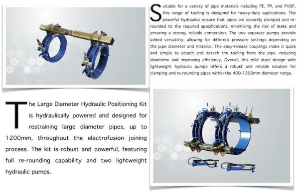 Lightweight Electrofusion Tools Positioning Kits Titan 500 Pull Together Clamp