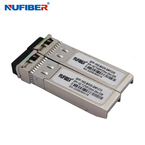 10Gbps WDM SFP+ Transceiver Simplex 1270nm/1330nm 20km 10G Optical LC DOM