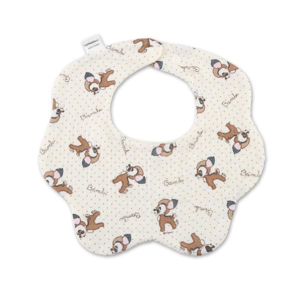 Organic Cotton Flower Shape Printed 6 Layers Muslin Cotton Baby Feeding Bibs Baby Cotton Bibs