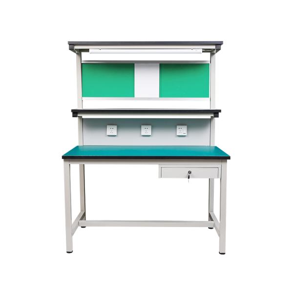 Aluminum Profile ESD Workbench with 1/2 Drawers 240x120x185cm Assembly Workbench and 40W LED