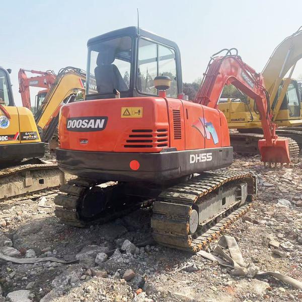 DH55 Used Doosan Excavators 5.5ton Rubber Crawler Excavators Mini Digger Excavator 2nd