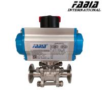 Valve à bille en PTFE enduite d'une pince à double action