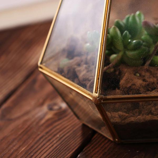 Modern Tabletop Decor Glass Homeware Geometric Terrarium DIY Flower Display Vase