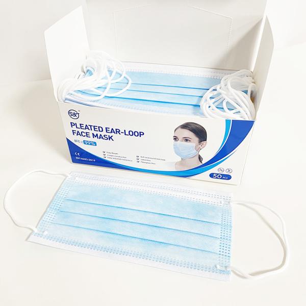 medical disposable products factory custom disposable 3 layer medical surgical face mask