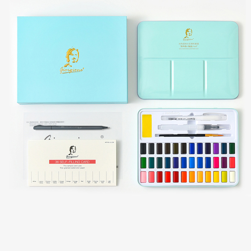 48 Colours Professional Brush Pen Artistic Solids Watercolor With Needle Pen Highlighter Pen