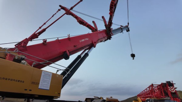 2020 Sany Used Crane SAC4500T Main Boom: 84m Jib: 42m Tower Height: 78m Counterweight: 142 Tons Excellent Working Condition.