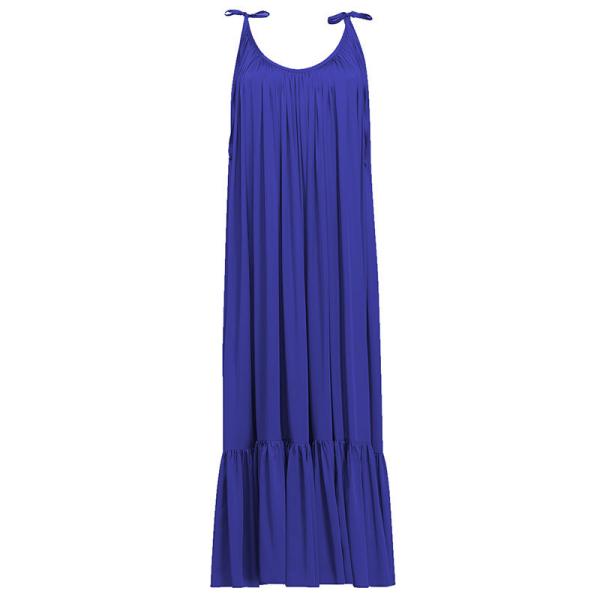 Solid Color 155cm Women's Beachwear Dresses , Sling Backless Casual Beach Maxi Dresses