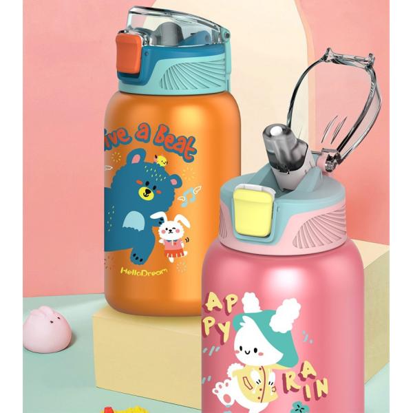 560ml Stainless Steel Insulated Kids Water Bottles With Flip Top