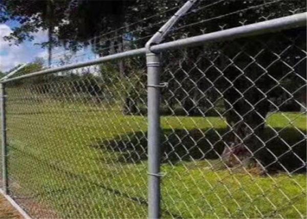 Chain Link 1 5/8 X 1 5/8 3 Strand Barb Wire Arm On Chain Link Fence