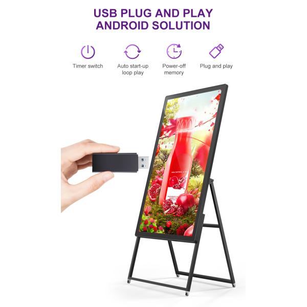 Signage цифрового дисплея Usb экрана Lcd касания киоска данным по Powerd батареи складной
