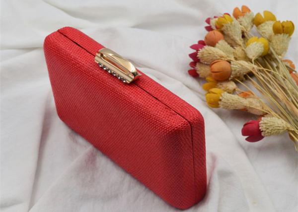 Summer Female Party Wedding Evening Clutch Bags , Ladies Clutch Bags With Ring Clasp
