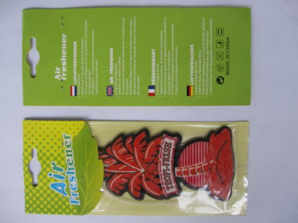 China ruiwan coconut tree paper air freshener,various colors coconut tree paper freshener