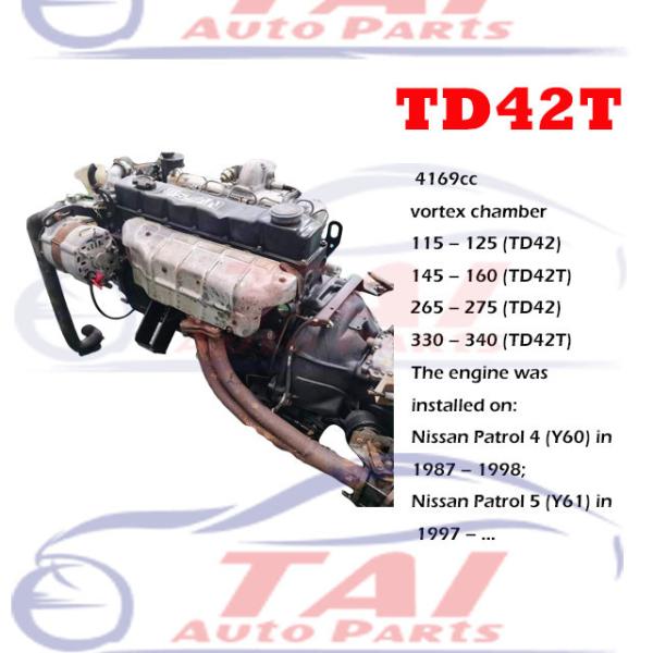 Used TD42 Nissan Diesel Engine 6 Cylinder With Turbo For Nissan Vehicles