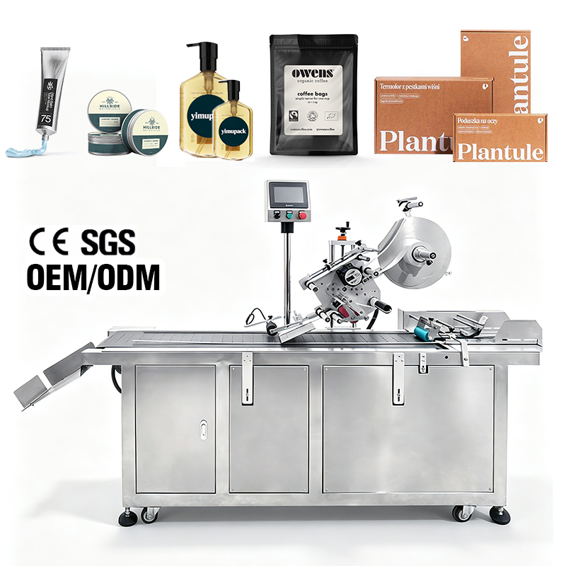Automatic Flat Bottle Labeling Machine Bag Box Label Printing Machine for Food and Skincare Label Applicator Machine