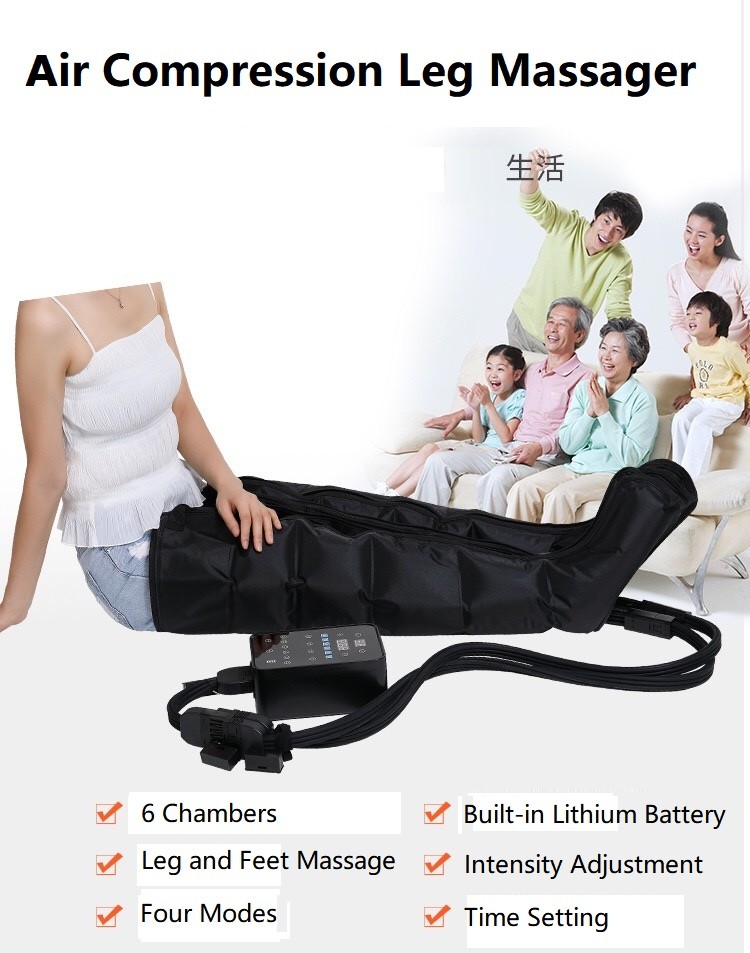 Massager ноги сжатия воздуха батареи камера 6 использующего энергию перезаряжаемые