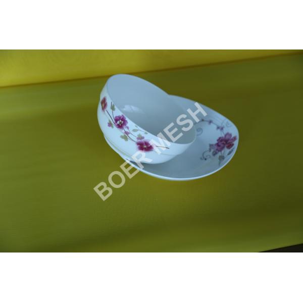 Yellow Monofilament Polyester Screen Fabric , Silk Screen Mesh 10T - 165T