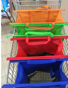 Reusable Trolley Shopping Bag, Grocery Trolley Bag For UK,Hot Sale Colorful 4pcs Supermark