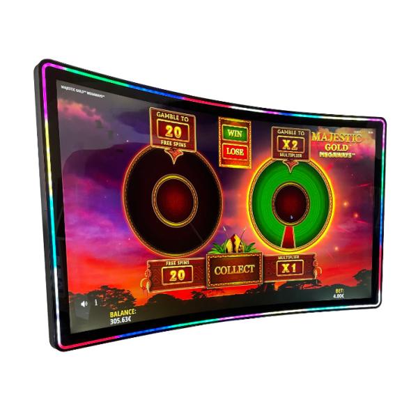 4K Resolution 43 Inch Curved Monitor PCAP Touch Screen Monitor For Gaming