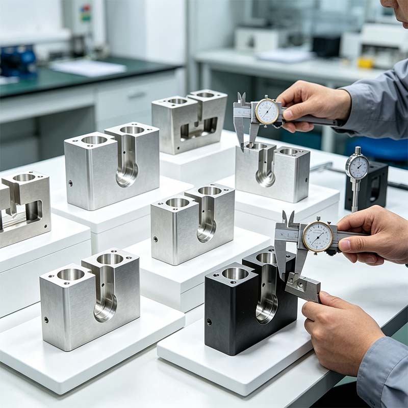 Custom CNC Machined Aluminum Block with One-piece Integral Milling, ±0.01mm Ultra Tight Tolerance, and 6061 Industrial Aluminum Alloy