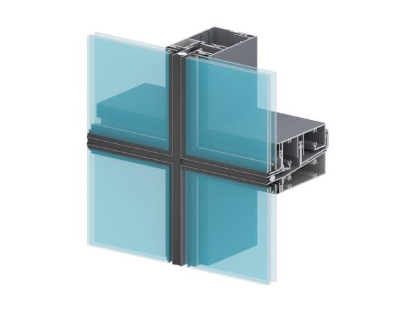 6063 T5 Square Aluminium Curtain Wall Profile Easy To Clean And Maintain