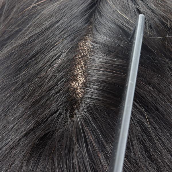 Human Hair Toupee for Men Remy Hair Grade and Full Cuticle