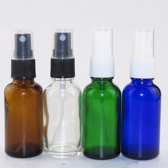 Amber Clear Blue Green Boston Round Bottles Spray Cap for  hand sanitizing spray