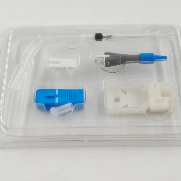 Hot Melt Green Fiber Optic Equipment , FONGKO FTTH FTTX SC UPC Fast Connector