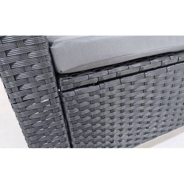Furniture Wholesaler Outdoor Living Seating Sectional Poly Rattan Wicker Garden Chair China Customized Love Chair and Bench