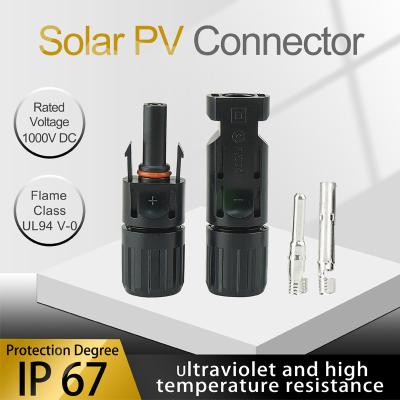  Male Female IP67 Solar Panel Connectors 30A 1000V DC 1 Pair