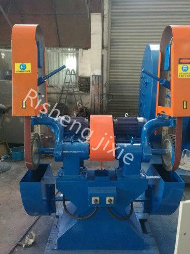 Double Head Abrasive Belt Grinder Machine For Metal Workpiece Polishing
