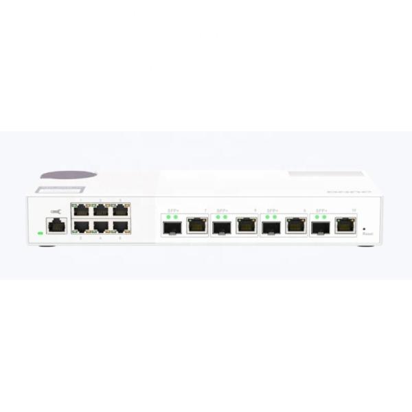 QSW-M2106-4C Ports composites 4*10GbE SFP /RJ45 et ports Ethernet 6*2.5GbE L2 Commutateur NMS basé sur le Web avec fonction POE