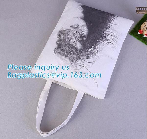 Custom Printed Organic shopping small tote drawstring cotton canvas bag,Eco-friendly printed grocery canvas shopping bag