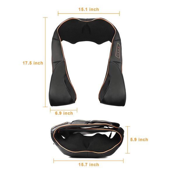 4D Rolling Shiatsu Neck Shoulder Massager For Back Waist Thigh Calf Foot