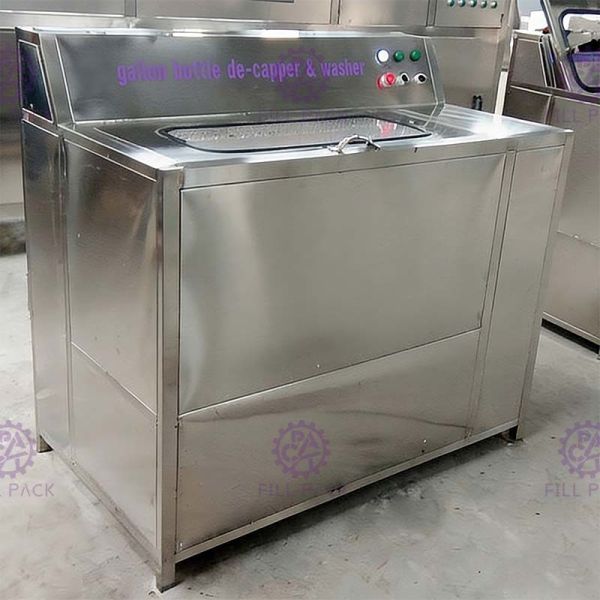5 Gallon Barrel Semi Auto Decapper Brush Washer Machine  With Double Station