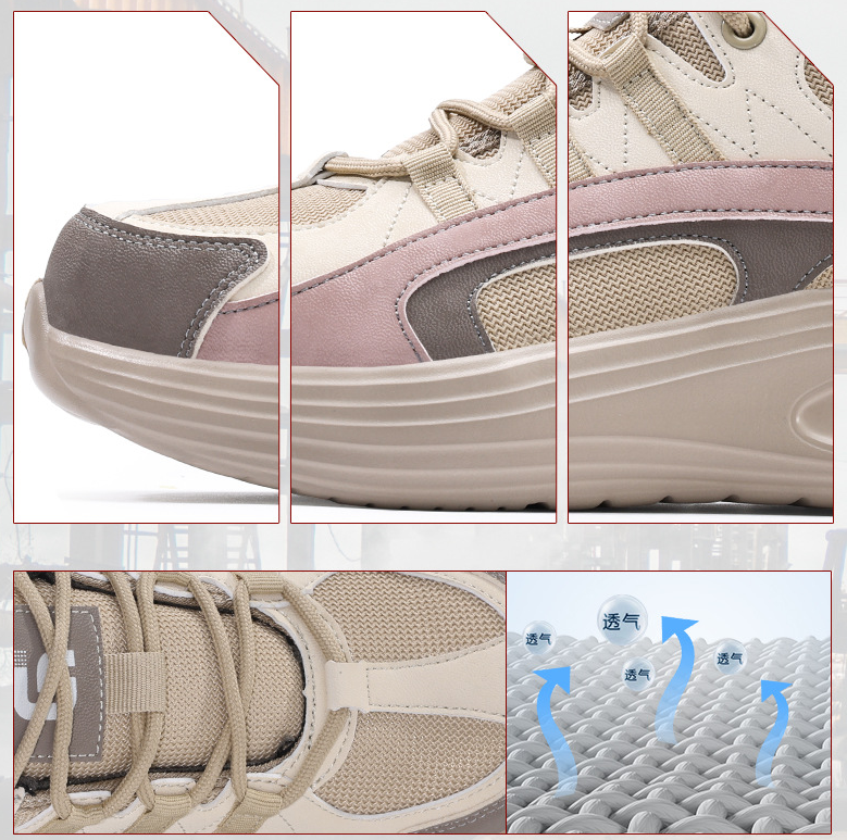 New Women's Safety Work Shoes Steel Toe Anti-Smash Anti-Puncture Lightweight Comfortable All-Season Design