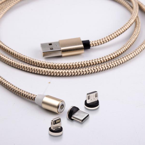 Professional Customized Magnetic Charging Cables For Micro Type C / Lightning